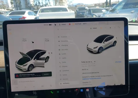 2021 Tesla Model Y Long Range Dual Motor All-Wheel Drive из США, поврежденный, VIN 5YJYGDEE3MF240709